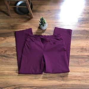 Time & Tru Burgundy Pants Sz L 12/14 (Average)